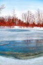 Beautiful winter rivershore Royalty Free Stock Photo