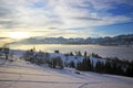 Beautiful winter scenery in Bukowina Tatrzanska