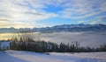 Beautiful winter scenery in Bukowina Tatrzanska