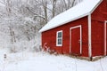 Beautiful winter snowy day after blizzard nature background Royalty Free Stock Photo