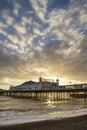 Beautiful Winter sunset landscape of Brighton Pier on the south Royalty Free Stock Photo