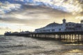 Beautiful Winter sunset landscape of Brighton Pier on the south Royalty Free Stock Photo
