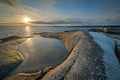 Beautiful sunset on Swedish coast