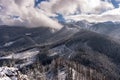 A beautiful winter view from Nosal. Tatra Mountains. Royalty Free Stock Photo