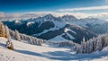 Beautiful winter view of Schladming Dachstein Austria landscape freedom
