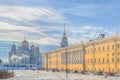 Winter view of the Vladimir-Suzdal Museum reserve of the Russian city of the Golden ring