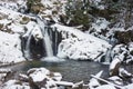 Beautiful winter waterfalls