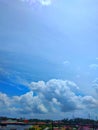 beautiful wisps of clouds on the blue sky Royalty Free Stock Photo
