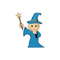 Beautiful wizard cartoon Royalty Free Stock Photo