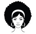 Beautiful woman with afro hairstyle.
