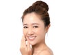 Beautiful woman asian face close up studio