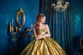 Beautiful woman in a ball gown Royalty Free Stock Photo