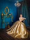 Beautiful woman in a ball gown Royalty Free Stock Photo