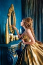 Beautiful woman in a ball gown Royalty Free Stock Photo