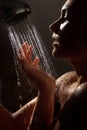 Beautiful woman bathing Royalty Free Stock Photo