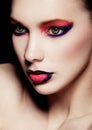 Beautiful woman beauty creative makeup fashion Royalty Free Stock Photo