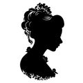 Beautiful Woman. Black And White Style. Fashion Of The 1900s. Vintage. Vector Illustration