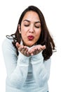 Beautiful woman blowing kiss Royalty Free Stock Photo