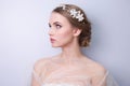 Beautiful woman bride with tiara on head Royalty Free Stock Photo