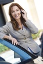 Beautiful Woman Businesswoman On Her Cell Phone Royalty Free Stock Photo