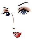 Beautiful Woman Cartoon Face