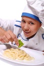 Beautiful woman in chef image