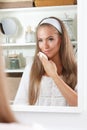 Beautiful woman cleaning her face Royalty Free Stock Photo