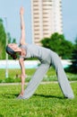 Beautiful woman doing stretching exercise Royalty Free Stock Photo