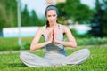 Beautiful woman doing stretching exercise Royalty Free Stock Photo