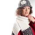 Beautiful woman dressed in winter clothes smiling Royalty Free Stock Photo