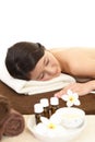 Woman relaxing at spa salon Royalty Free Stock Photo