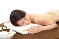 Woman relaxing at spa salon Royalty Free Stock Photo