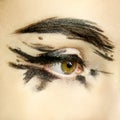 Beautiful woman eye close up with modern make up Royalty Free Stock Photo