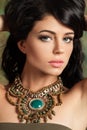 Beautiful Woman Face Closeup Portrait. Royalty Free Stock Photo