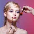 Beautiful woman face. Perfect makeup. Royalty Free Stock Photo