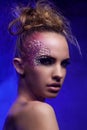 Beautiful woman with fantasy makeup Royalty Free Stock Photo