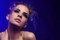 Beautiful woman with fantasy makeup Royalty Free Stock Photo