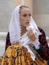 Beautiful woman in the festival of the Redentore in Nuoro, Sardegna