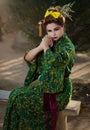 Beautiful woman in Geisha kimono Royalty Free Stock Photo