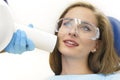 Beautiful Woman Getting Dental Radiography