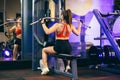 Beautiful woman goes in for sports in the gym Royalty Free Stock Photo