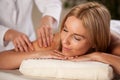 Beautiful woman having arm massage Royalty Free Stock Photo