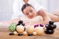 Beautiful woman having a wellness back massage at spa salon Royalty Free Stock Photo