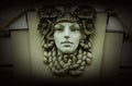 Beautiful woman head,old architectural decoration,art nouveau