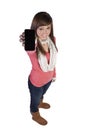 Beautiful Woman Holding a Cell Phone Royalty Free Stock Photo