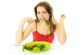 Beautiful woman keeping a diet Royalty Free Stock Photo