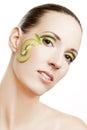 Beautiful woman with kiwi Royalty Free Stock Photo