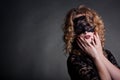 Beautiful woman with lace mask Royalty Free Stock Photo