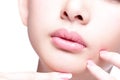 Beautiful woman lips closeup Royalty Free Stock Photo