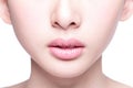 Beautiful woman lips closeup